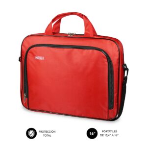 Subblim Estuche Oxford para port?til - 410mm - Protecci?n reforzada - Gran capacidad de almacenamiento - Resistente al agua - Color Rojo