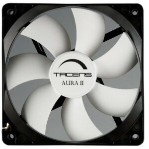 Tacens Aura II 12cm Case per computer Ventilatore Nero, Bianco