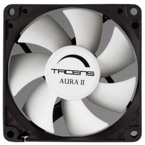 Tacens Aura II 8cm Case per computer Ventilatore Nero, Bianco