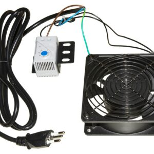 Ventola 220 Volt 120X120 Mm Universale Per Armadi Rack Con Termostato E Cavo Di Alimentazione