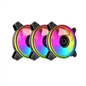 Ventola Mira 120 Rgb Kit 3Pack Pwm Halo 1100Rpm 3Fan + Controller