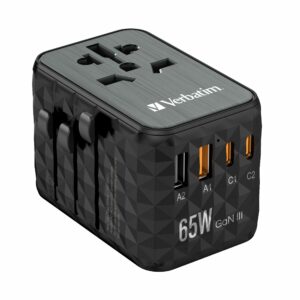 Verbatim Adattatore Universale Da Viaggio Uta-05 Gan Iii Universal Travel Adapter With 2 X Usb-C Pd