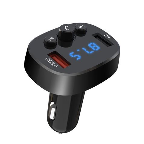 XO BCC03 Trasmettitore FM Bluetooth per auto 18W Ricarica rapida - Display a LED - Frequenze 87,5 - 108,0 MHz - 1 porta USB QC 3.0, 1 porta USB 1.0A