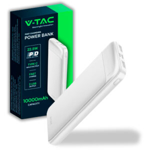 10000mAh Fast Charger Power Bank White