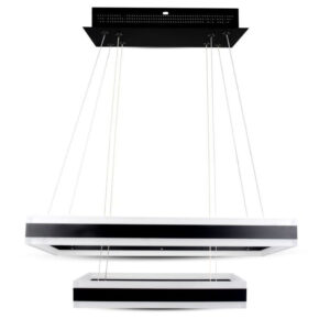 113W Soft Light Chandelier Dimmable Black 3000K