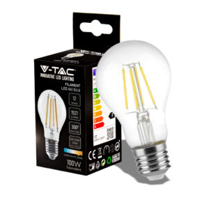 12W A70 LED Filament Bulb Clear Cover with 3000K E27