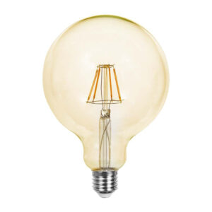 12W G125 LED Filament Bulb Amber Cover with 2200K E27