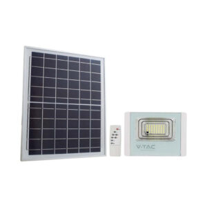 12W LED Solar Floodlight 6400K White Body