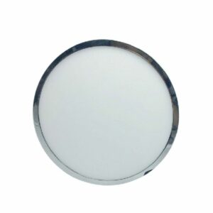 12W LED Surface Panel Light Chrome Round 3000K