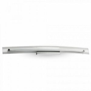 18W Designer Bend Glass Wall Fixture Chrome 4000K D985mm