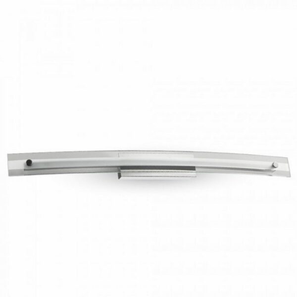 18W Designer Bend Glass Wall Fixture Chrome 4000K D985mm