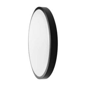 18W LED Dome Light Round Black Frame 4000K IP44