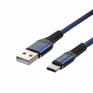 1m Type C USB Cable Blue Gold Series