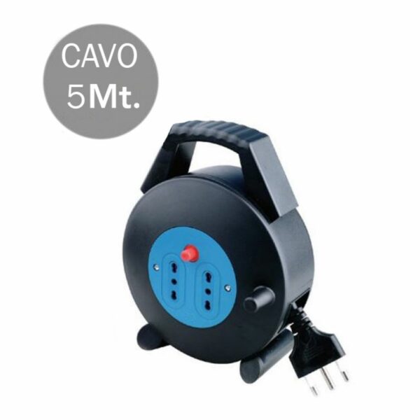 2 Prese 2P+T 10/16A 2P Con Protezione Termica Ripristinabile Cavo Lunghezza 5m 3X1.5mm Con Plug Da 16A