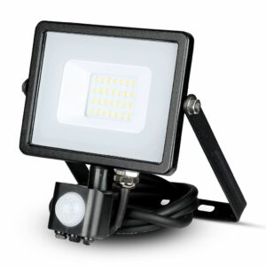 20W LED Sensor Floodlight Samsung Chip Cut Off Function Black Body 3000K