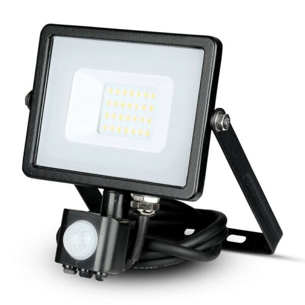 20W LED Sensor Floodlight Samsung Chip Cut Off Function Black Body 4000K