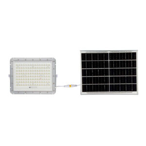 20W LED Solar Floodlight 4000K Replaceable Battery 3m Wire White Body