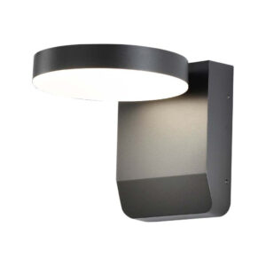 20W LED Wall Light 3000K Black Body Round IP65