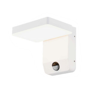 20W LED Wall Light with Sensor 3000K White Body Square IP65