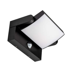 20W LED Wall Light with Sensor 4000K Black Body IP65