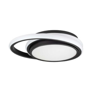 24W LED Designer Light Black Double Round 4000K