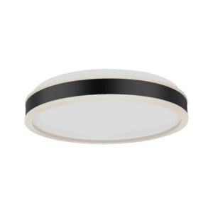 24W LED Designer Light Round Black Finish 4000K Dimmable