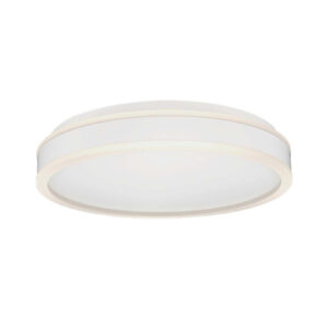 24W LED Designer Light Round White Finish 4000K Dimmable