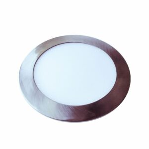 24W LED Slim Panel Light Satin Nickel Round 4000K