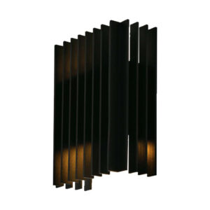 2*6W LED Outdoor Wall Light (W141*D65*H200mm) 3000K Black Body IP65