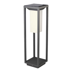 2W LED Solar Bollard Light Samsung Chip Grey Body 3000K