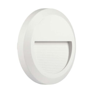 2W LED Step Light 3000K White Body Round