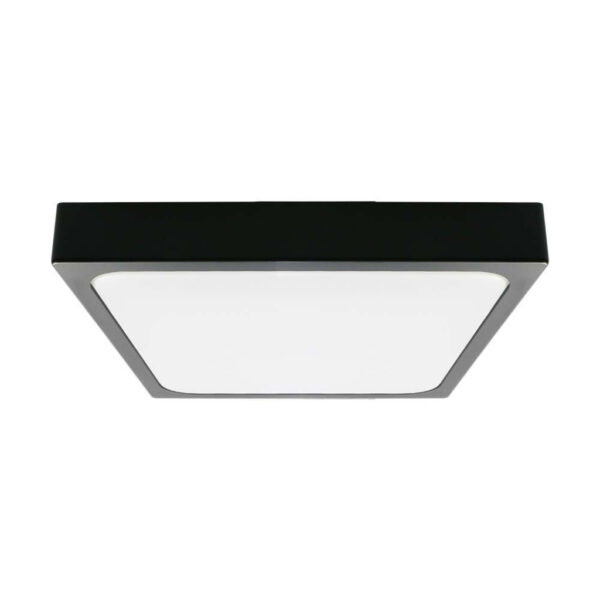 30W LED Dome Light 6500K Square,Black Frame IP44