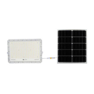 30W LED Solar Floodlight 6400K Replaceable Battery 3m Wire White Body