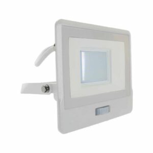 30W Light Sensor Floodlight with Samsung Chip & Cable 1m 6500K White Body