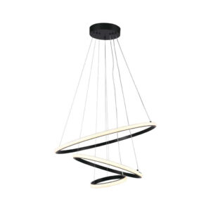 32W LED Hanging Decorative Lamp 600*400*200 Black Body 3000K