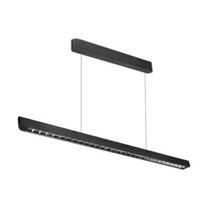 36W LED Linear Hanging Suspension Light Lens Type-CCT:3IN1 - Black