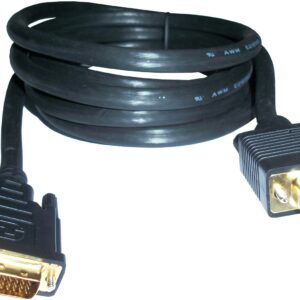 3GO 2m DVI/VGA VGA (D-Sub) Nero