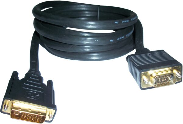 3GO 2m DVI/VGA VGA (D-Sub) Nero