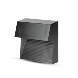 3W LED Step Light Black Body Square IP65 3000K