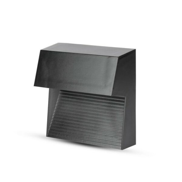 3W LED Step Light Black Body Square IP65 4000K