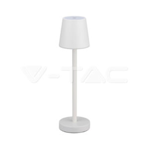 3W LED Table Lamp Rechargeable Touch Dimmable White Body 4000K