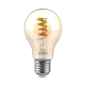 4W LED Spiral Filament Bulb Amber 1800K