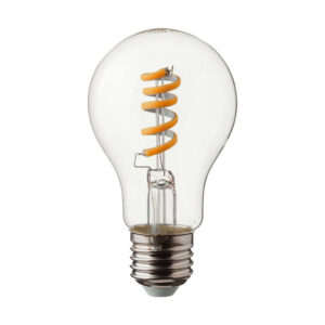 4W LED Spiral Filament Bulb Clear 3000K