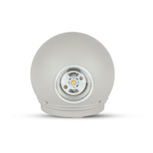 4W LED Wall Light Grey Body Round IP65 4000K