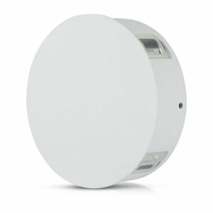 4W LED Wall Light White Body Round 3000K IP65