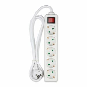 5 Ways Socket with Switch (3G 1.5mm2 X 1.5M) Polybag with Card White