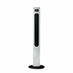 55W LED Tower Fan with Temperature Display And Remote Contrel 46 Inch White & Black