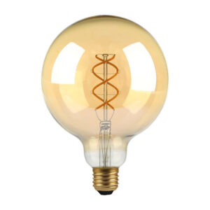 5W G125 Filament Bulb 1800K Amber Glass