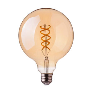 5W G95 Filament Bulb 1800K Amber Glass