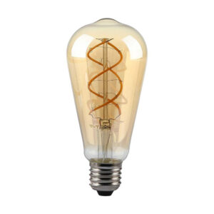 5W ST64 Filament Bulb 1800K Amber Glass Dimmable